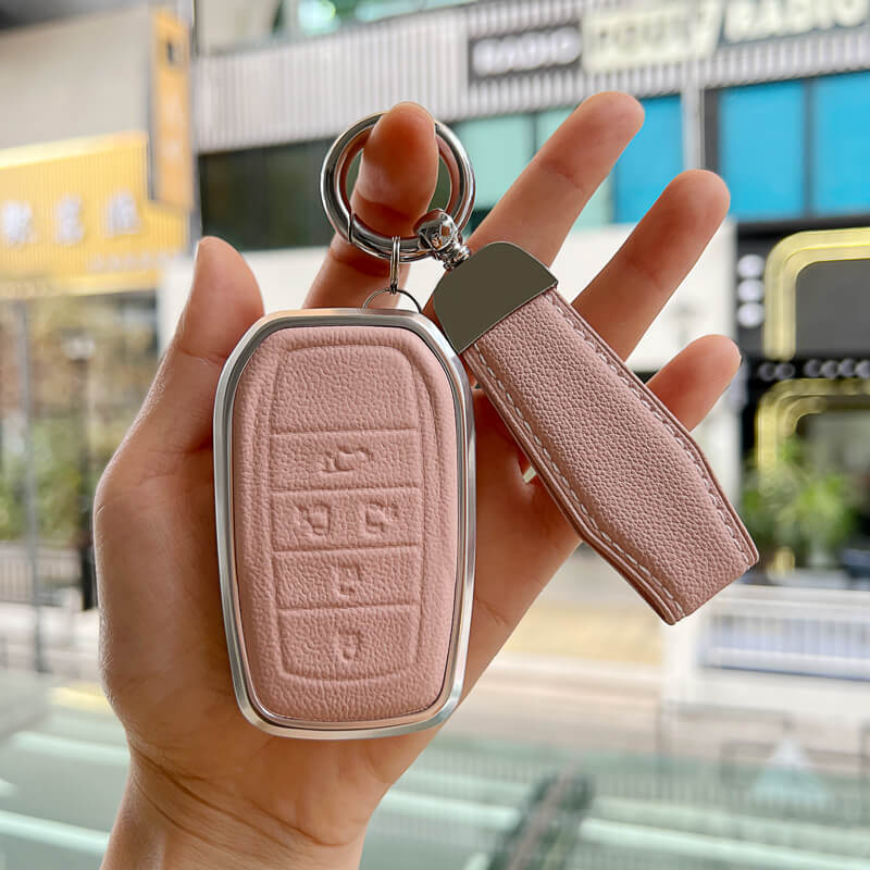プリウス60系/クラウン220系など対応｜アルミ×レザーのスマートキーケース【トヨタ車用】