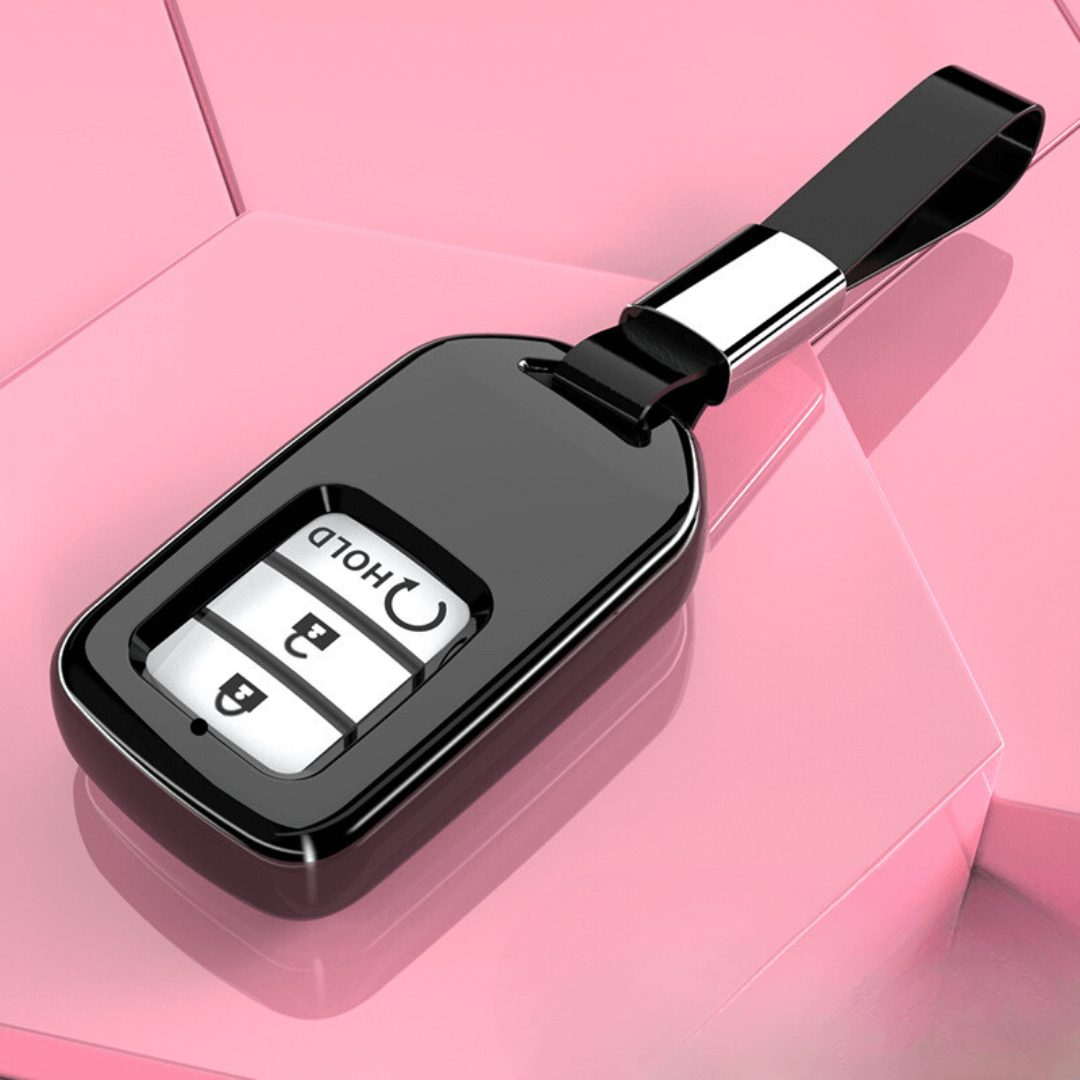 【ホンダ】ストラップ付きメタリックスマートキーケース〔Aタイプ〕