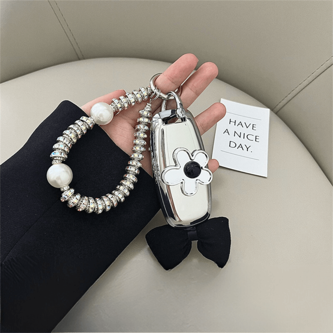 【日産】ストラップ付きフラワースマートキーケース〔Bタイプ〕