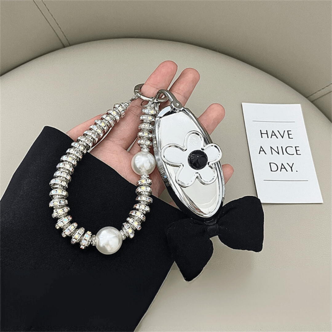 【日産】ストラップ付きメタルフラワースマートキーケース〔Aタイプ〕