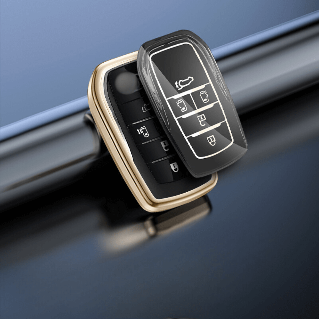 【トヨタ】TPUブラック&ゴールドスマートキーケース〔Eタイプ〕