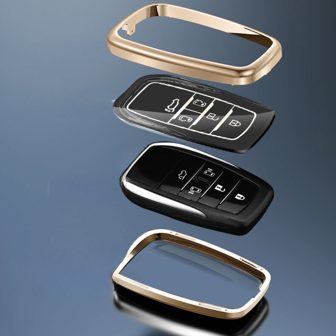 【トヨタ】TPUブラック&ゴールドスマートキーケース〔Eタイプ〕