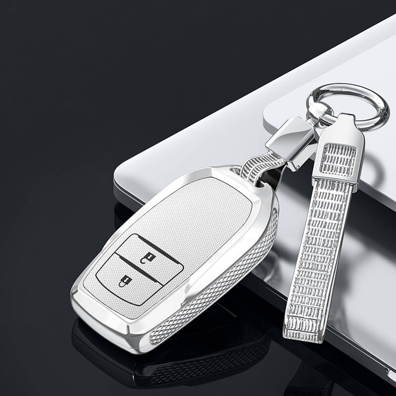 【トヨタ】ストラップ付スチールルックアーマーキーケース〔Eタイプ〕