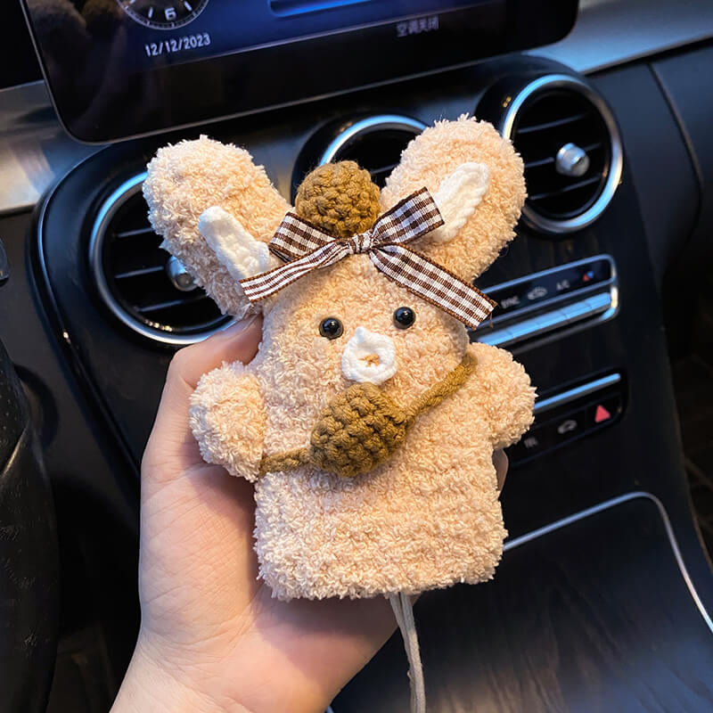 NEW【全車種】もこもこアニマルマスコットキーケース