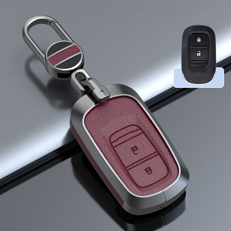 【ホンダ】メタルカバーレザーバックルキーケース〔Bタイプ〕