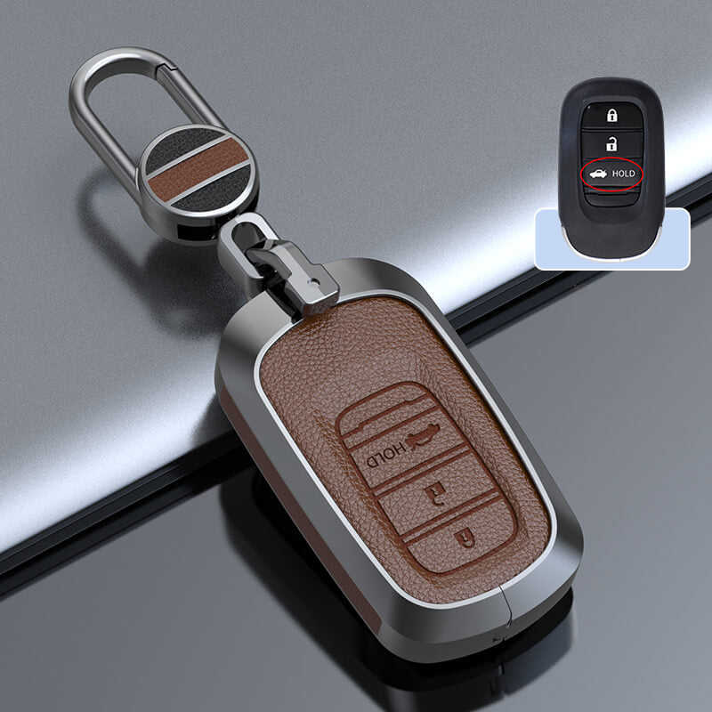 【ホンダ】メタルカバーレザーバックルキーケース〔Bタイプ〕