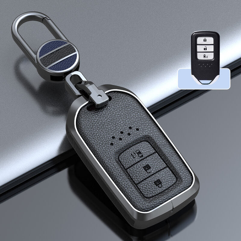 【ホンダ】メタルカバーレザーバックルキーケース〔Aタイプ〕