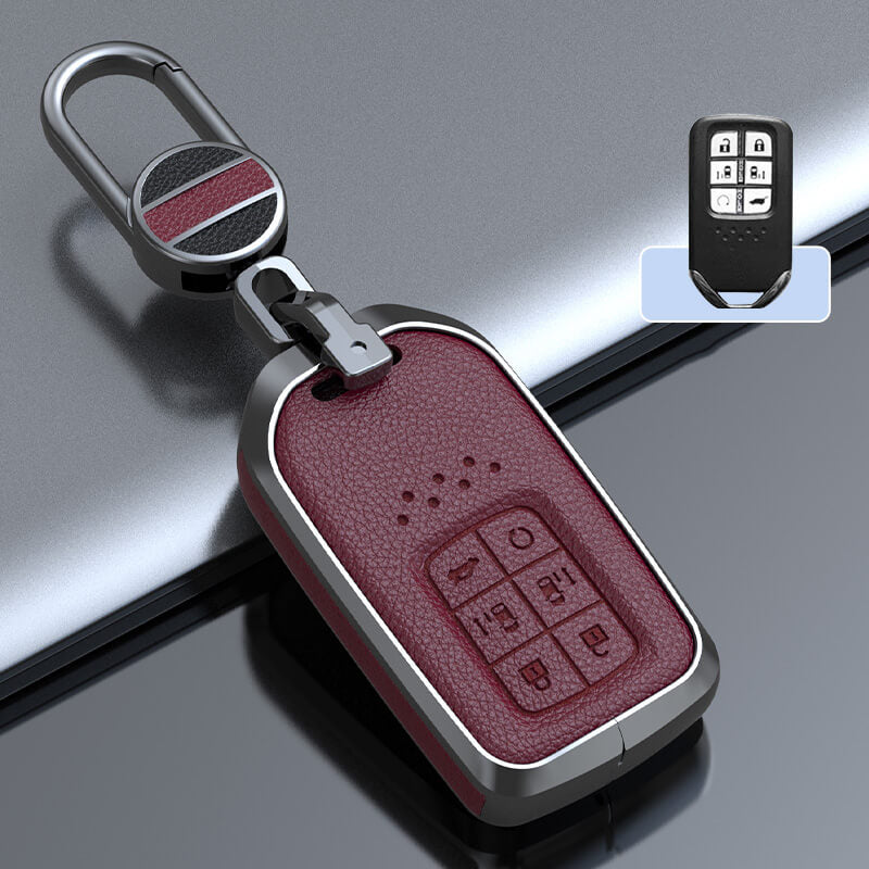 【ホンダ】メタルカバーレザーバックルキーケース〔Aタイプ〕