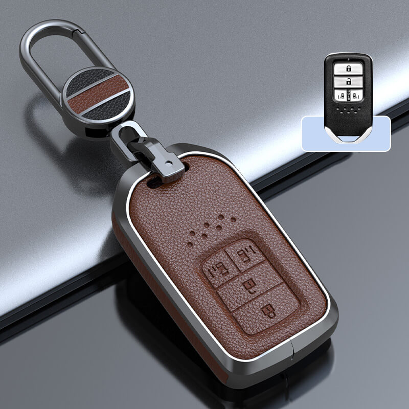 【ホンダ】メタルカバーレザーバックルキーケース〔Aタイプ〕