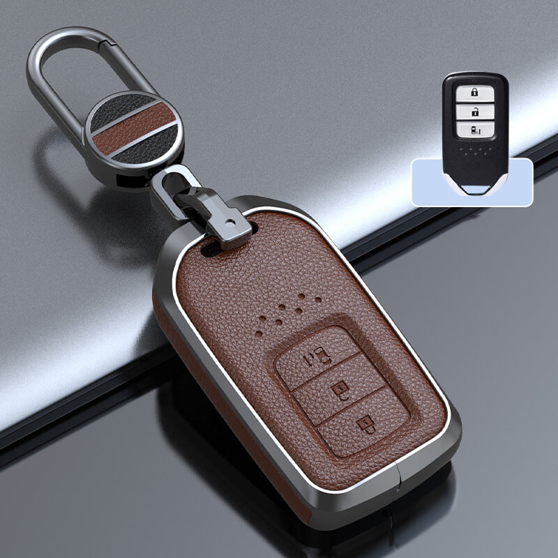 【ホンダ】メタルカバーレザーバックルキーケース〔Aタイプ〕