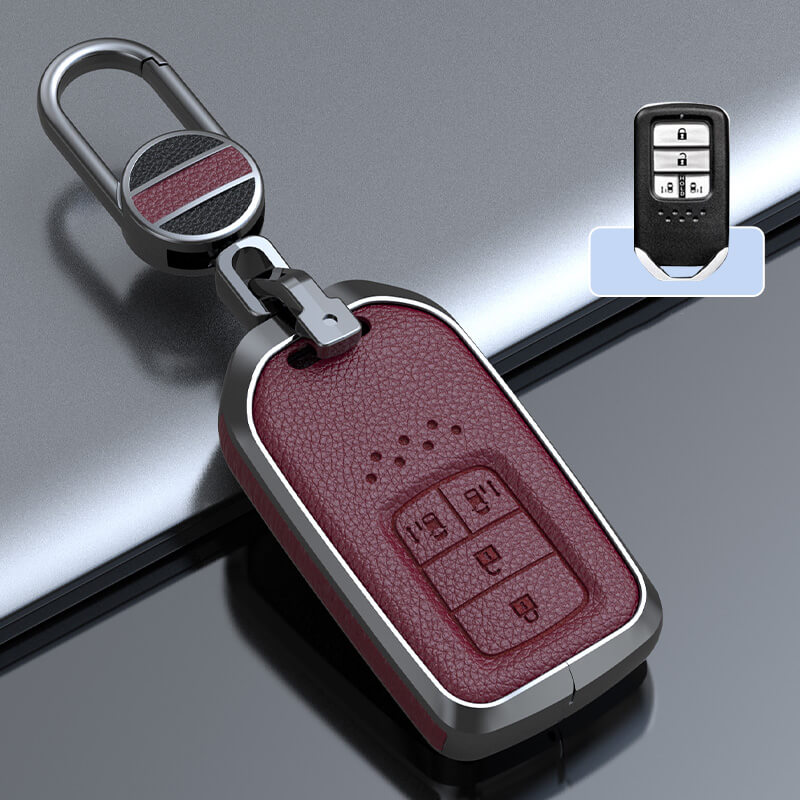 【ホンダ】メタルカバーレザーバックルキーケース〔Aタイプ〕