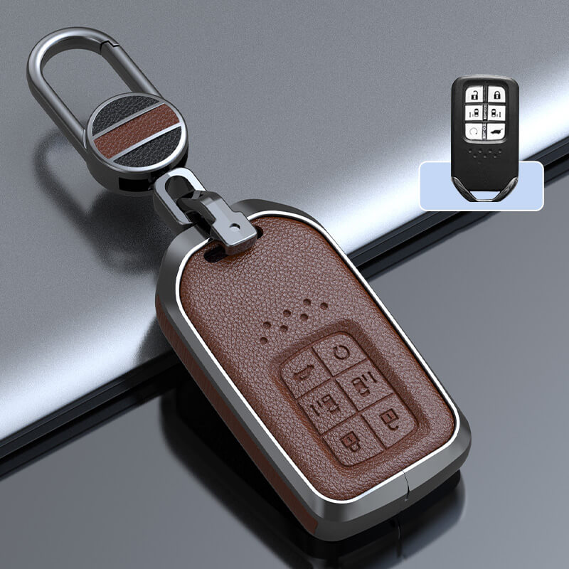 【ホンダ】メタルカバーレザーバックルキーケース〔Aタイプ〕