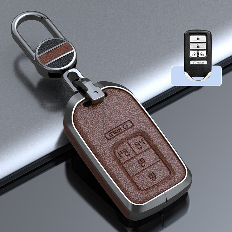 【ホンダ】メタルカバーレザーバックルキーケース〔Aタイプ〕