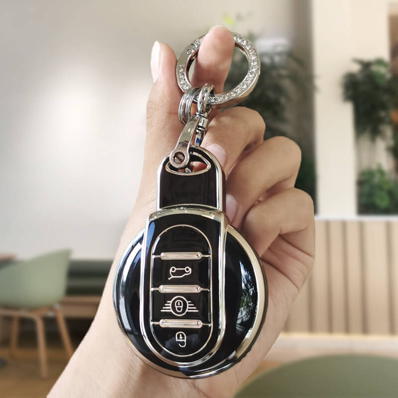 【MINI】キーリング付きメタルカバーキーケース〔Aタイプ〕