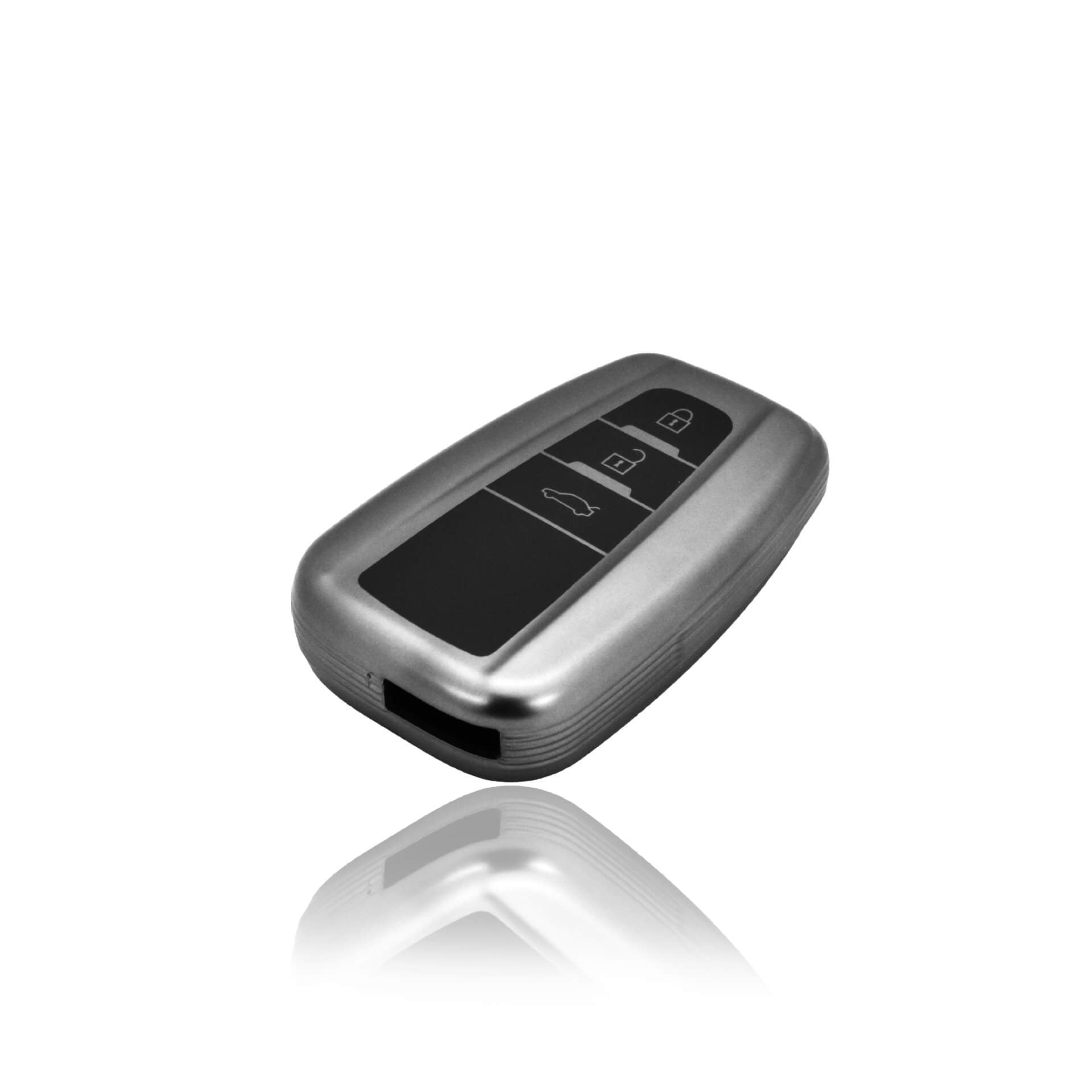 【トヨタ】メタル風TPUカバーキーケース〔Fタイプ〕