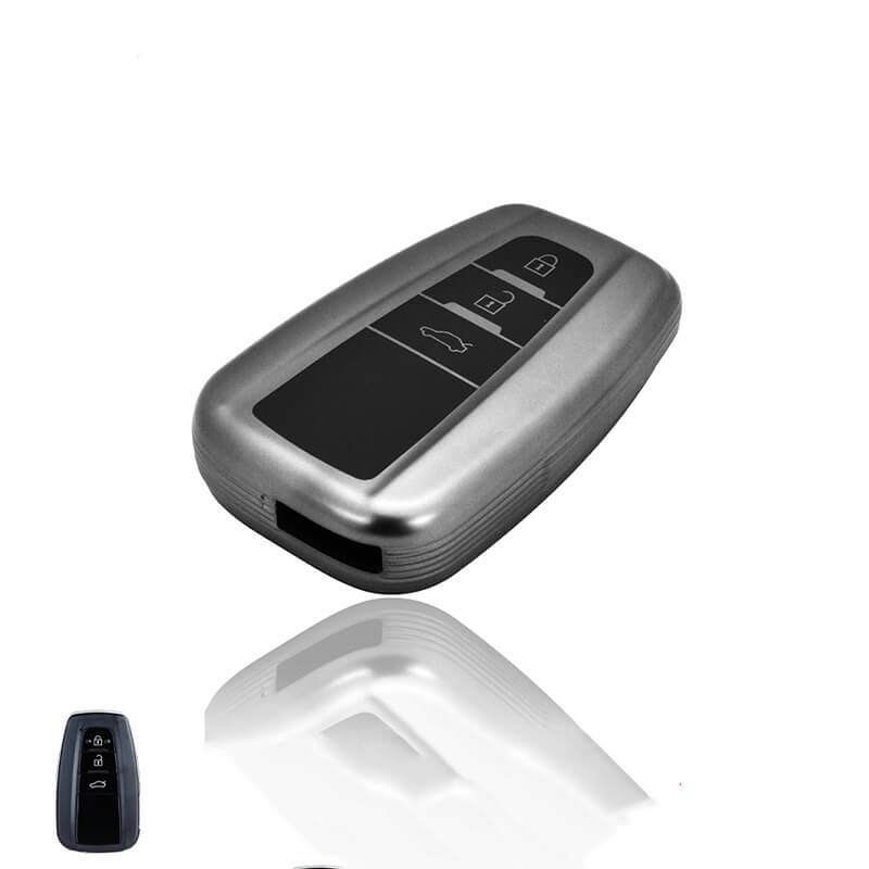 【トヨタ】メタル風TPUカバーキーケース〔Fタイプ〕