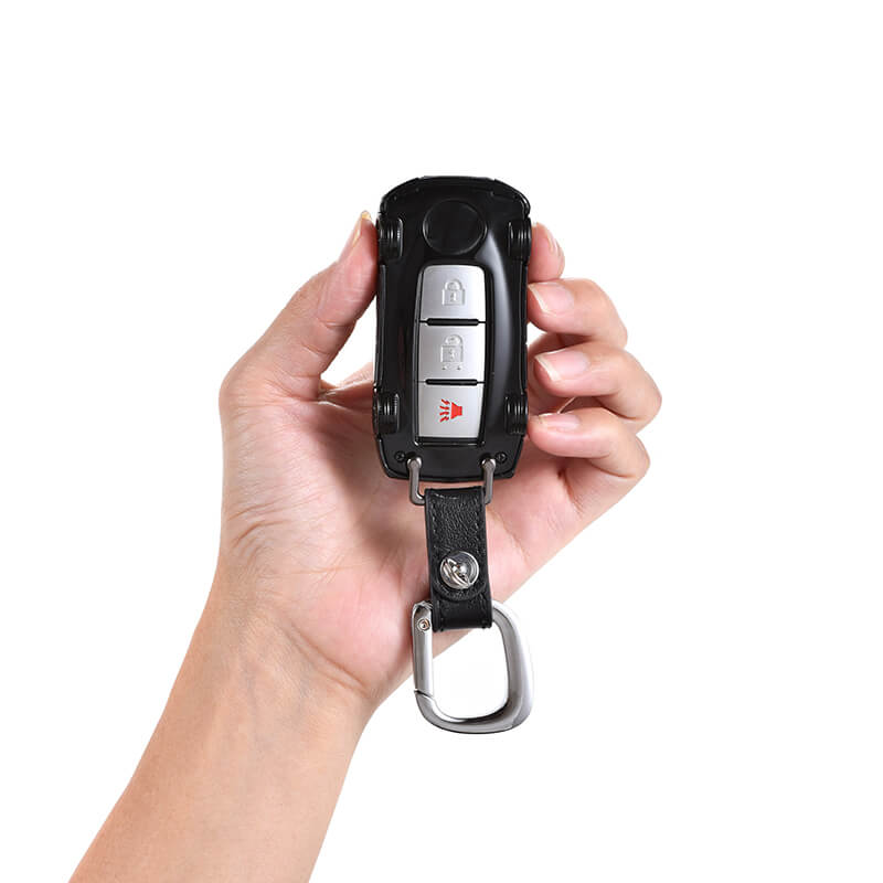 【日産】ブラックメタリックスポーツカーキーケース〔Aタイプ〕