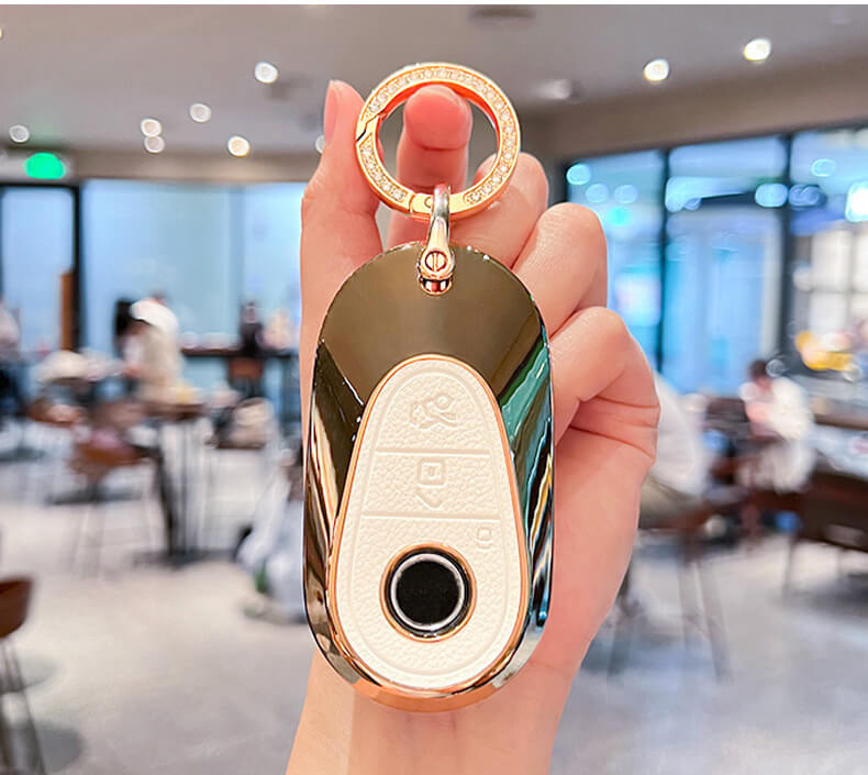 【ベンツ】ゴールドカバーレザーキーケース 〔Aタイプ〕