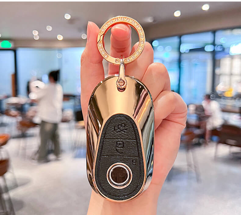 【ベンツ】ゴールドカバーレザーキーケース 〔Aタイプ〕