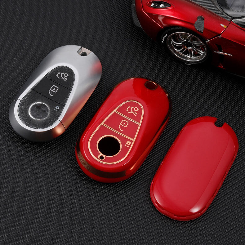 【ベンツ】TPUゴールドフレームキーケース 〔Aタイプ〕