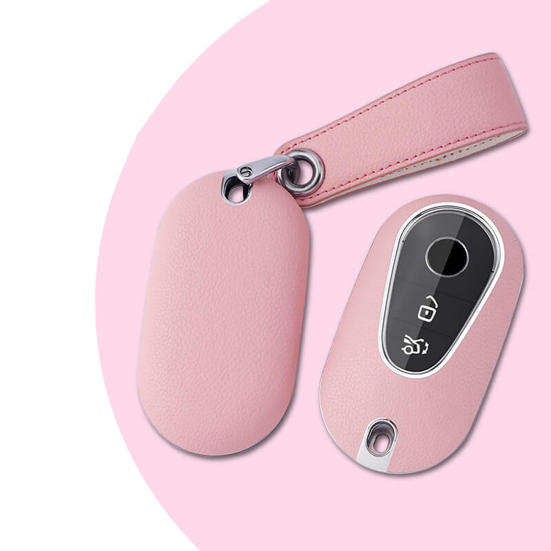 【ベンツ】ストラップ付き革柄キーケース 〔Aタイプ〕