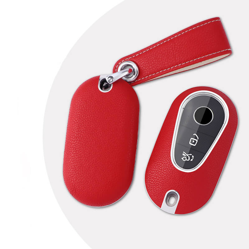 【ベンツ】ストラップ付き革柄キーケース 〔Aタイプ〕