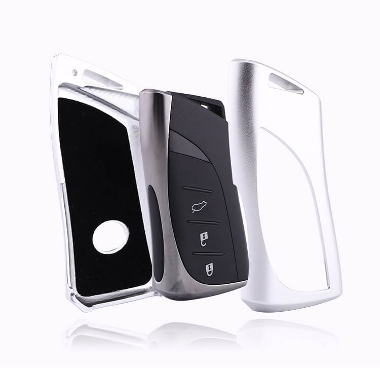 【レクサス】キーリング付きシルバーカバーキーケース 〔Aタイプ〕