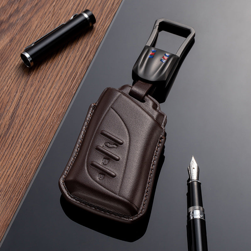 【レクサス】バックル付きレザーカバーキーケース 〔Aタイプ〕