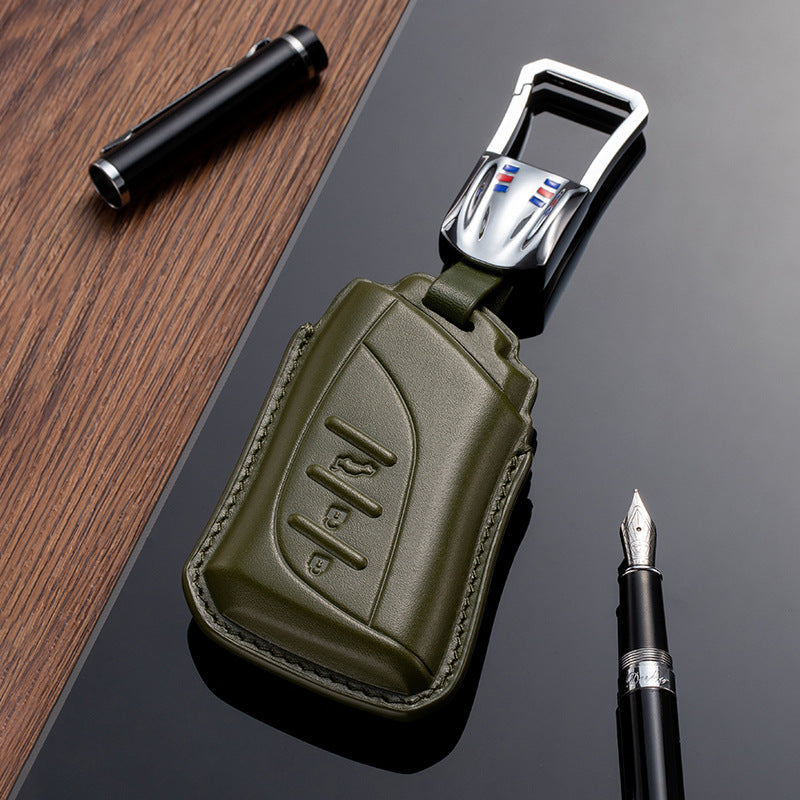 【レクサス】バックル付きレザーカバーキーケース 〔Aタイプ〕