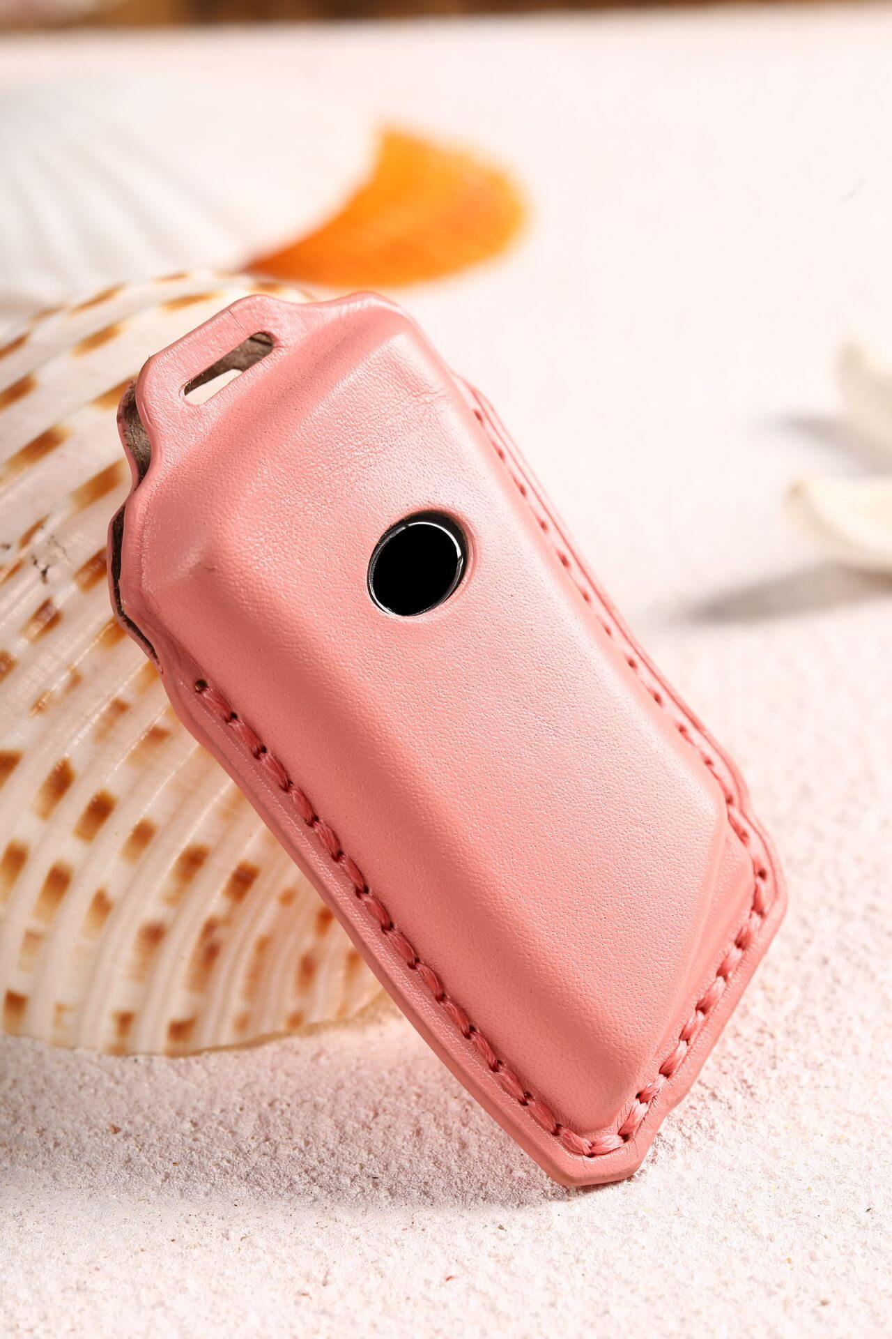 【レクサス】パステルカラーリボンリングレザーキーケース 〔Aタイプ〕