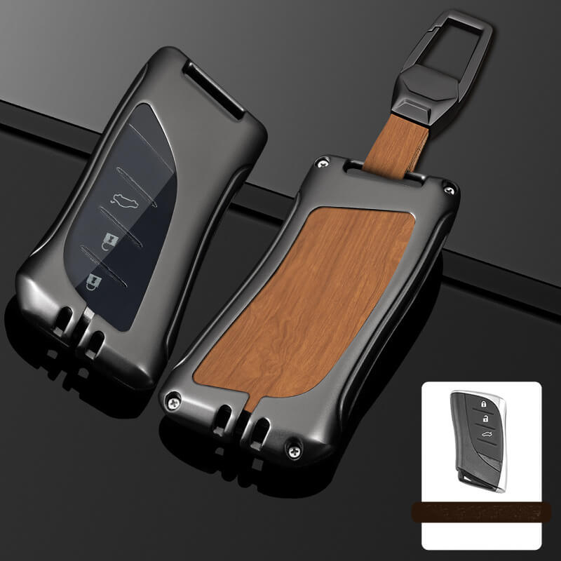 【レクサス】バックル付きブラックカバーキーケース 〔Aタイプ〕