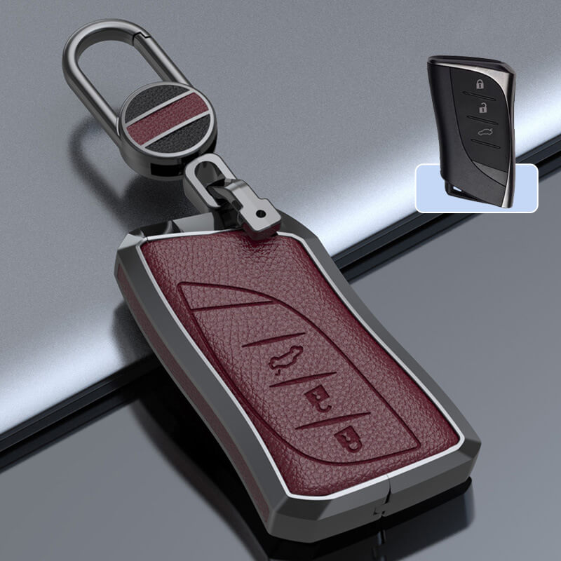 【レクサス】シルバーカバーレザーキーケース 〔Aタイプ〕