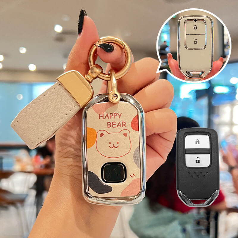 【ホンダ】ストラップ付きハッピーベアキーケース 〔Aタイプ〕