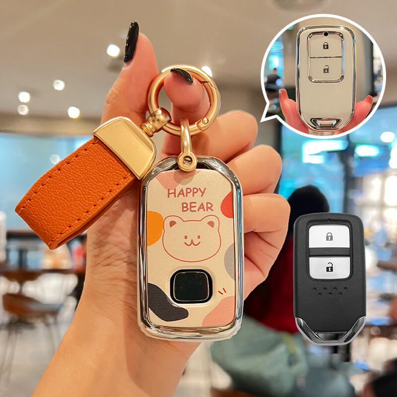 【ホンダ】ストラップ付きハッピーベアキーケース 〔Aタイプ〕