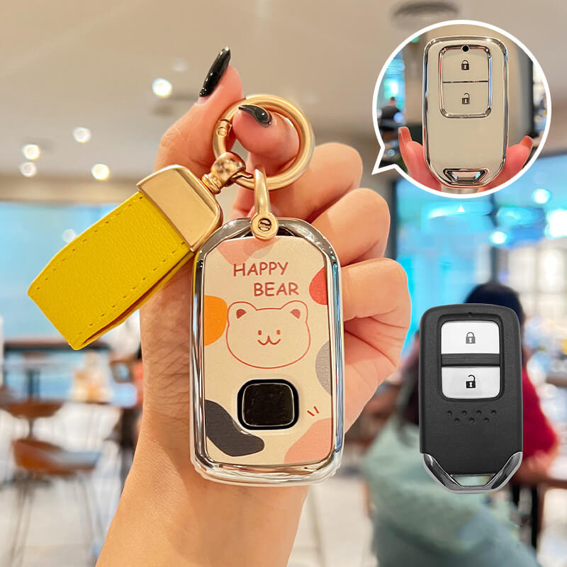 【ホンダ】ストラップ付きハッピーベアキーケース 〔Aタイプ〕