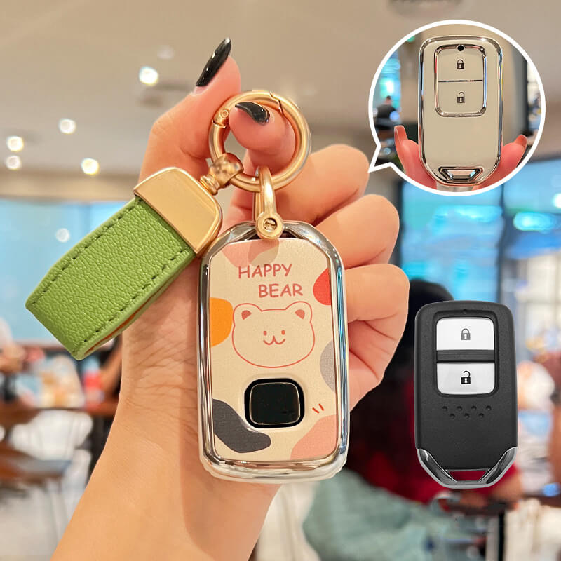 【ホンダ】ストラップ付きハッピーベアキーケース 〔Aタイプ〕