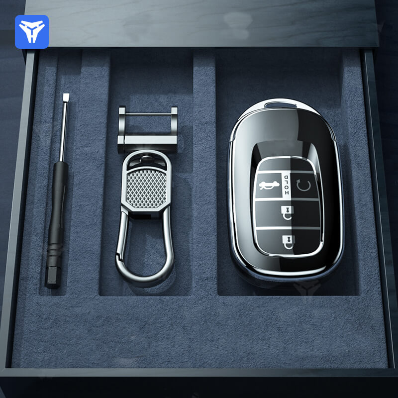 NEW【ホンダ】バックル付きメタルモノクロキーケース 〔Bタイプ〕