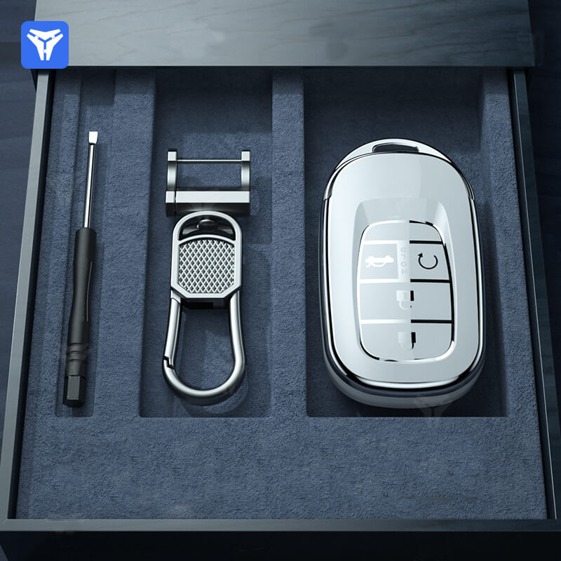 NEW【ホンダ】バックル付きメタルモノクロキーケース 〔Bタイプ〕