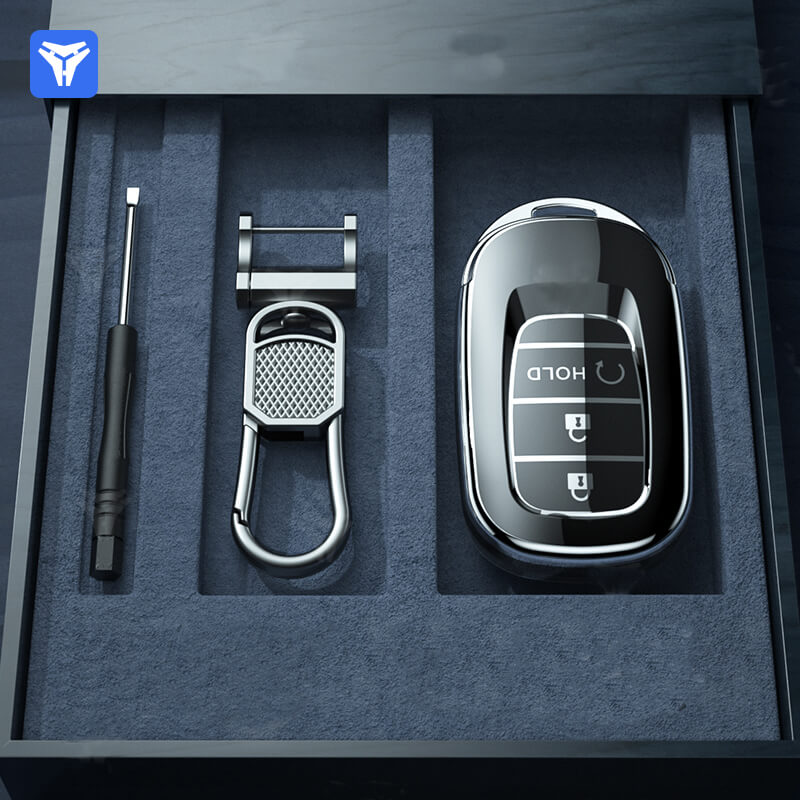 NEW【ホンダ】バックル付きメタルモノクロキーケース 〔Bタイプ〕