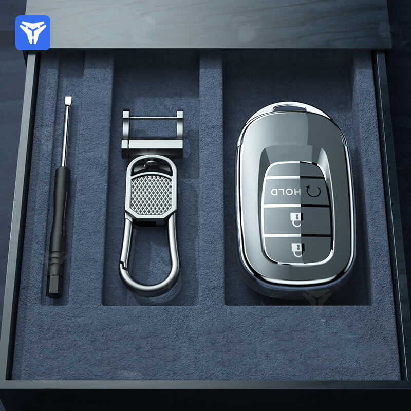 NEW【ホンダ】バックル付きメタルモノクロキーケース 〔Bタイプ〕