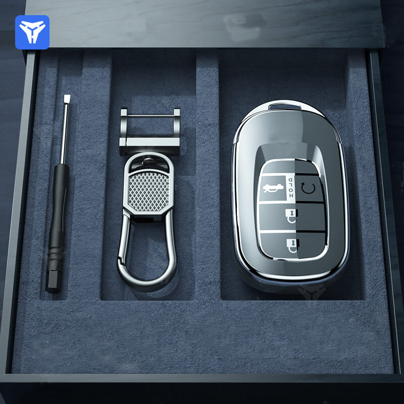 NEW【ホンダ】バックル付きメタルモノクロキーケース 〔Bタイプ〕