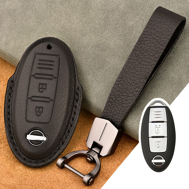 【日産】ストラップ付きシックレザーキーケース 〔Aタイプ〕