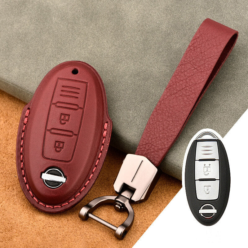 【日産】ストラップ付きシックレザーキーケース 〔Aタイプ〕