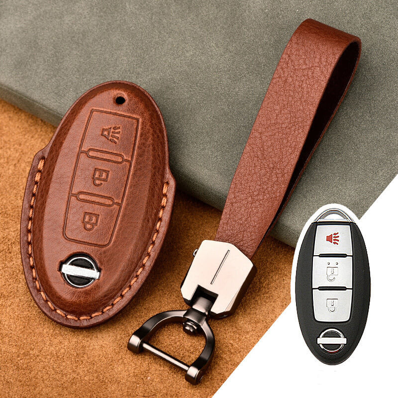 【日産】ストラップ付きシックレザーキーケース 〔Aタイプ〕