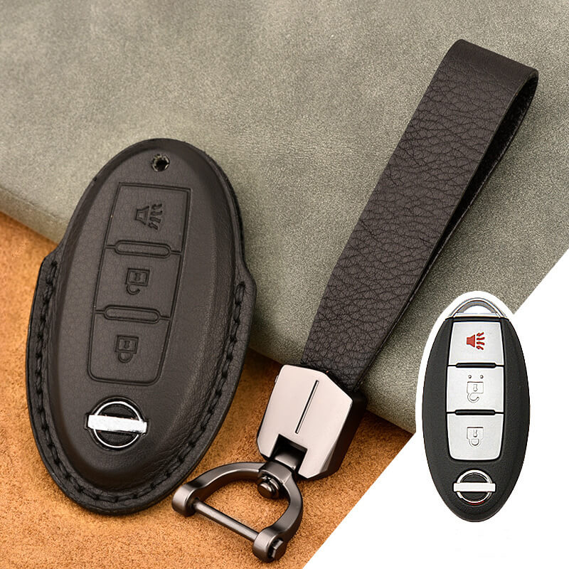 【日産】ストラップ付きシックレザーキーケース 〔Aタイプ〕