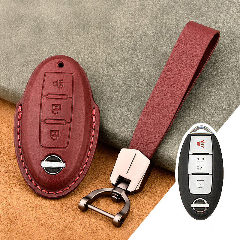 【日産】ストラップ付きシックレザーキーケース 〔Aタイプ〕