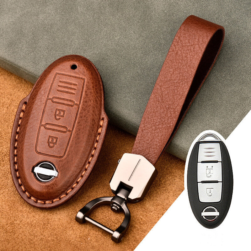 【日産】ストラップ付きシックレザーキーケース 〔Aタイプ〕