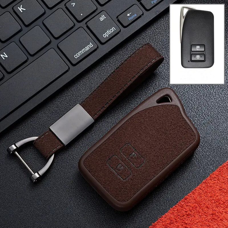 【レクサス】ストラップ付きスウェードキーケース 〔Bタイプ〕