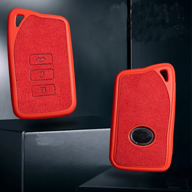 【レクサス】ストラップ付きスウェードキーケース 〔Bタイプ〕