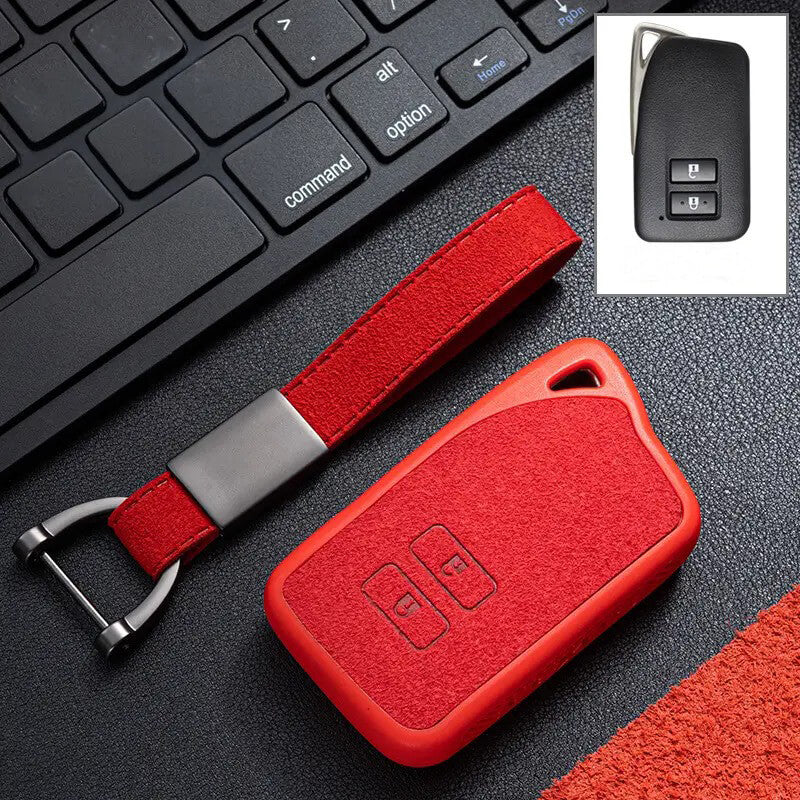 【レクサス】ストラップ付きスウェードキーケース 〔Bタイプ〕